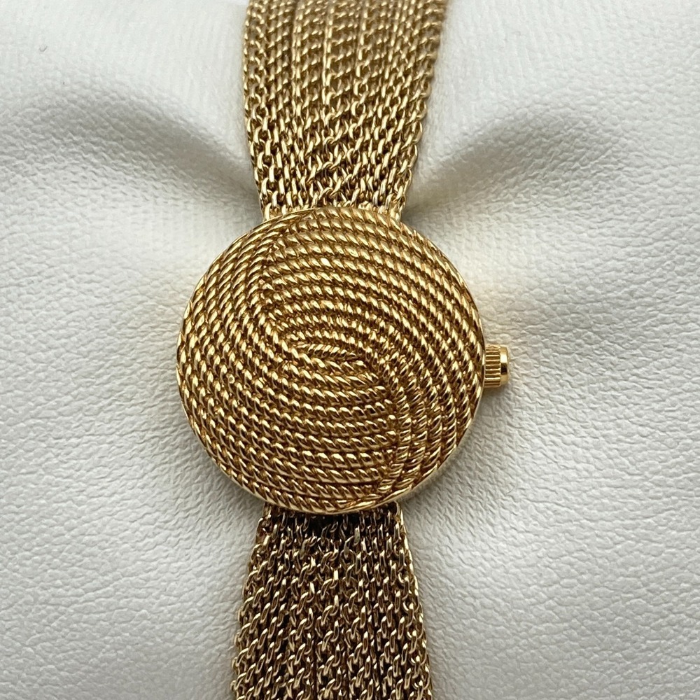 Anne Klein Hidden Dial Women's Watch Diamond 21mm Gold Tone New Battery SMALL 6"